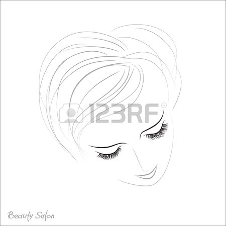 450x450 Closed Eyes With Long Eyelashes Sample Logo For A Beauty Salon