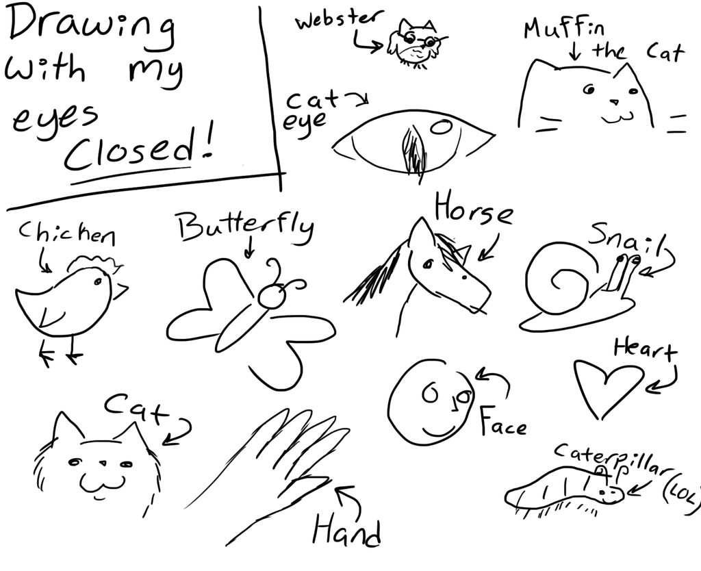 1024x834 Drawing With Closed Eyes By Calicokitties