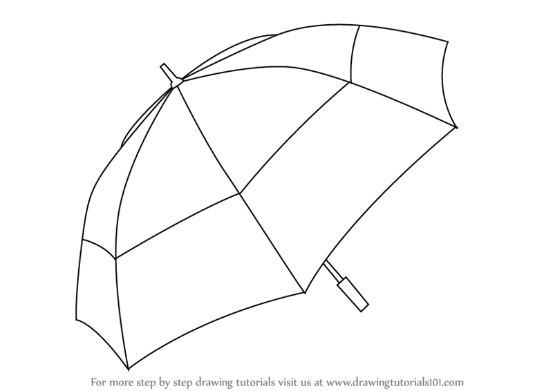 800x566 Step By Step How To Draw An Umbrella