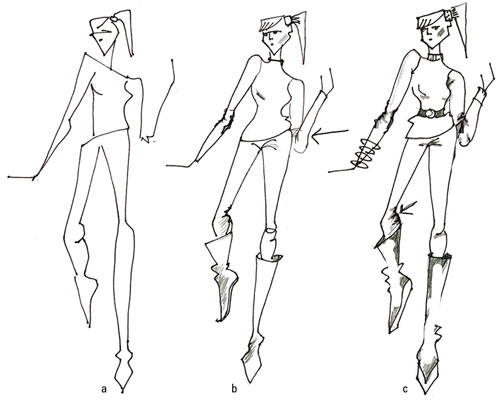 499x400 Follow Folds To Show How Clothes Move In Fashion Drawing