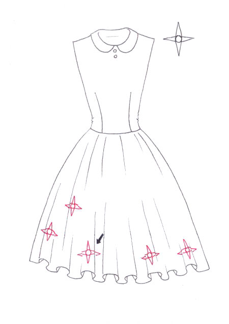 450x637 How To Draw Floral Print I Draw Fashion