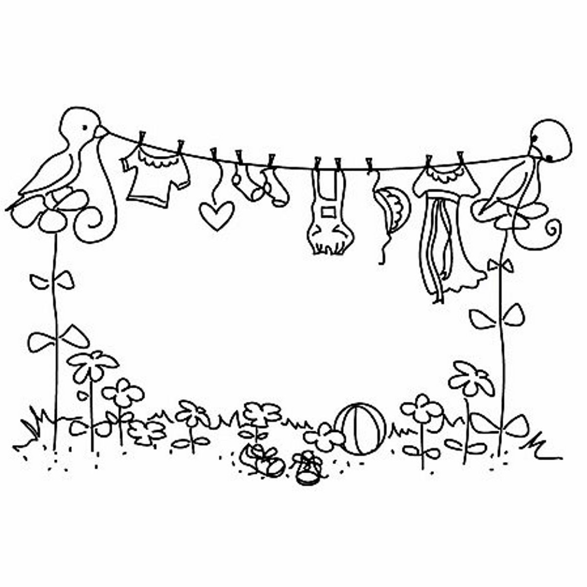 Clothesline Drawing at GetDrawings | Free download