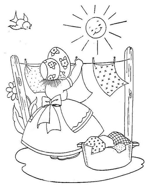 503x640 Clothes Line Bonnet Girl Embroidery, Clothes And Patterns