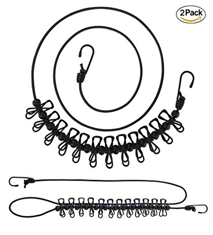 421x463 Bagail Portable Travel Elastic Clothesline Adjustable