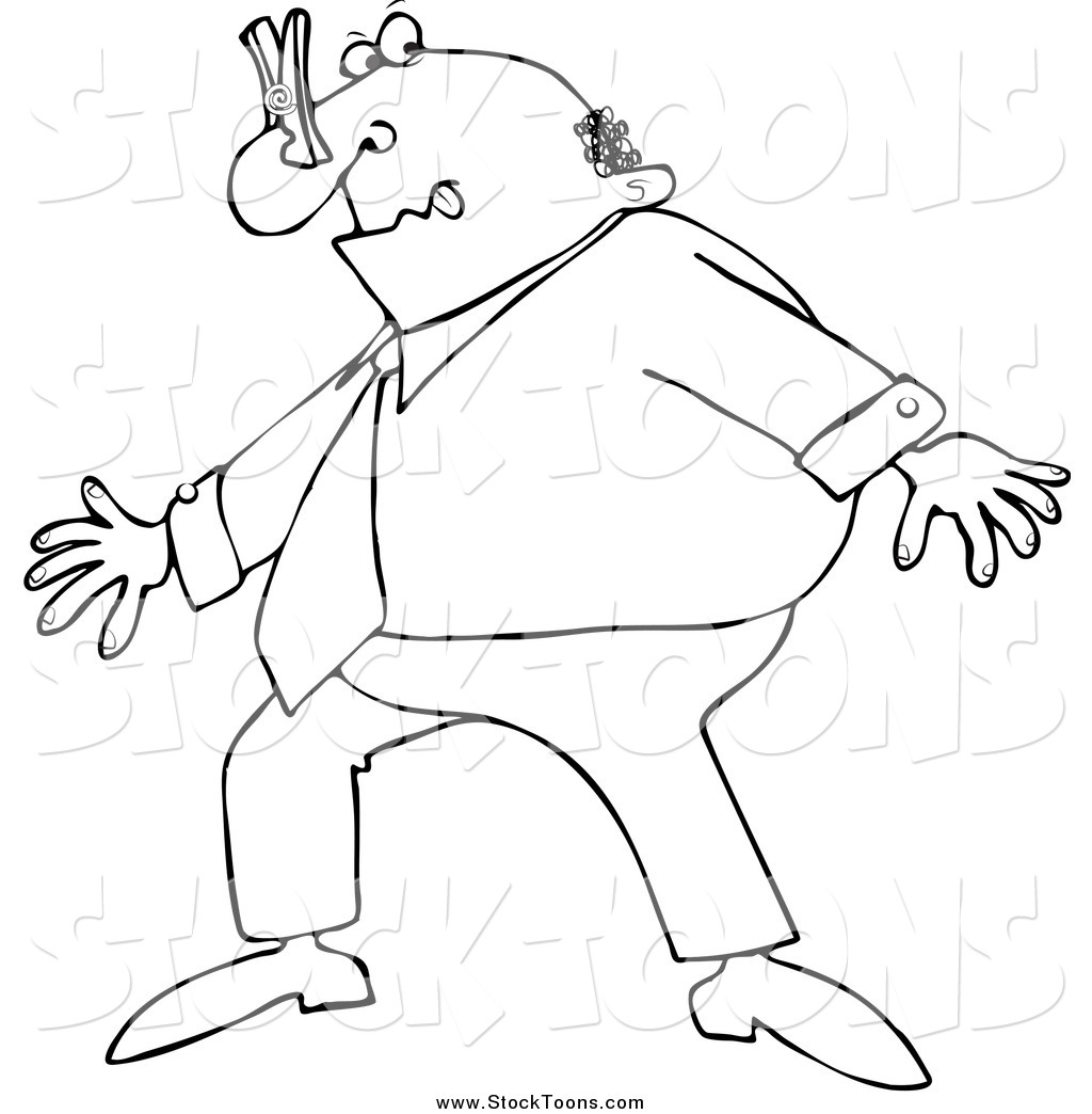 1024x1044 Stock Cartoon Of Blacknd White Business Man Wearing
