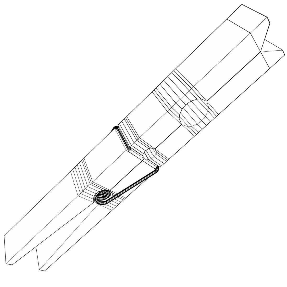 1200x1200 3d Model Vr Ar Ready Clothespin Cgtrader