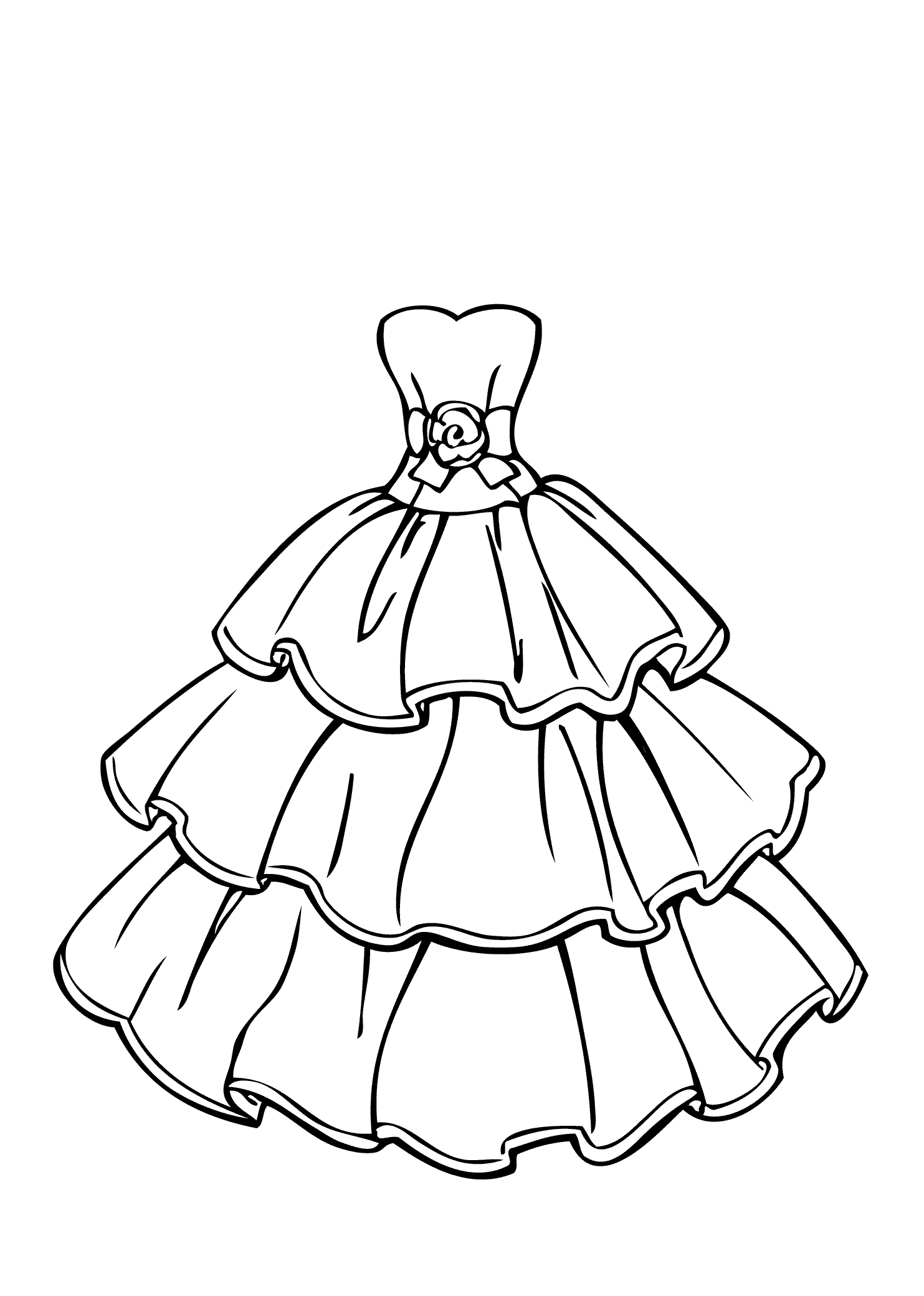 1483x2079 How To Draw Dresses Step By Step For Girls