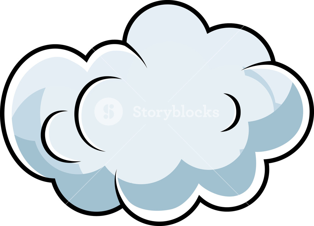 1000x719 Cute Comic Cloud Cartoon Vector Royalty Free Stock Image