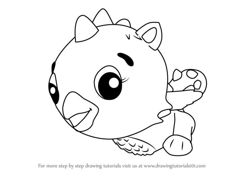 800x566 Learn How To Draw Cloud Draggle From Hatchimals (Hatchimals) Step