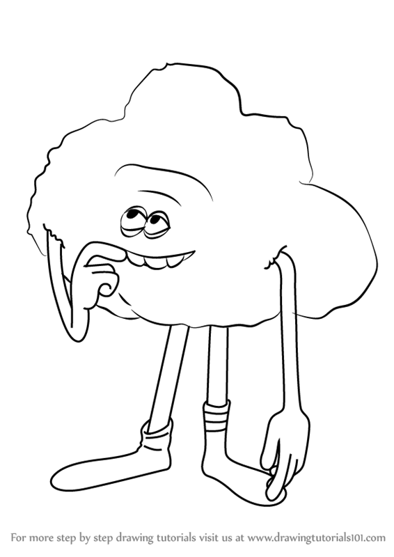 566x800 Learn How To Draw Cloud Guy From Trolls (Trolls) Step By Step