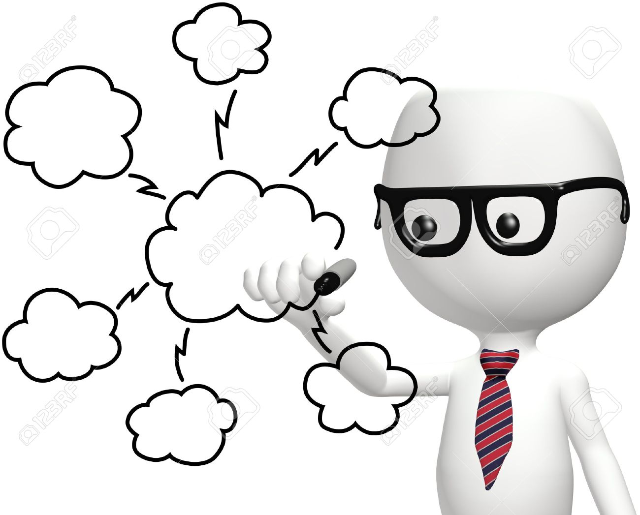 1300x1047 Smart It Programmer Drawing Cloud Computing Technology Plan