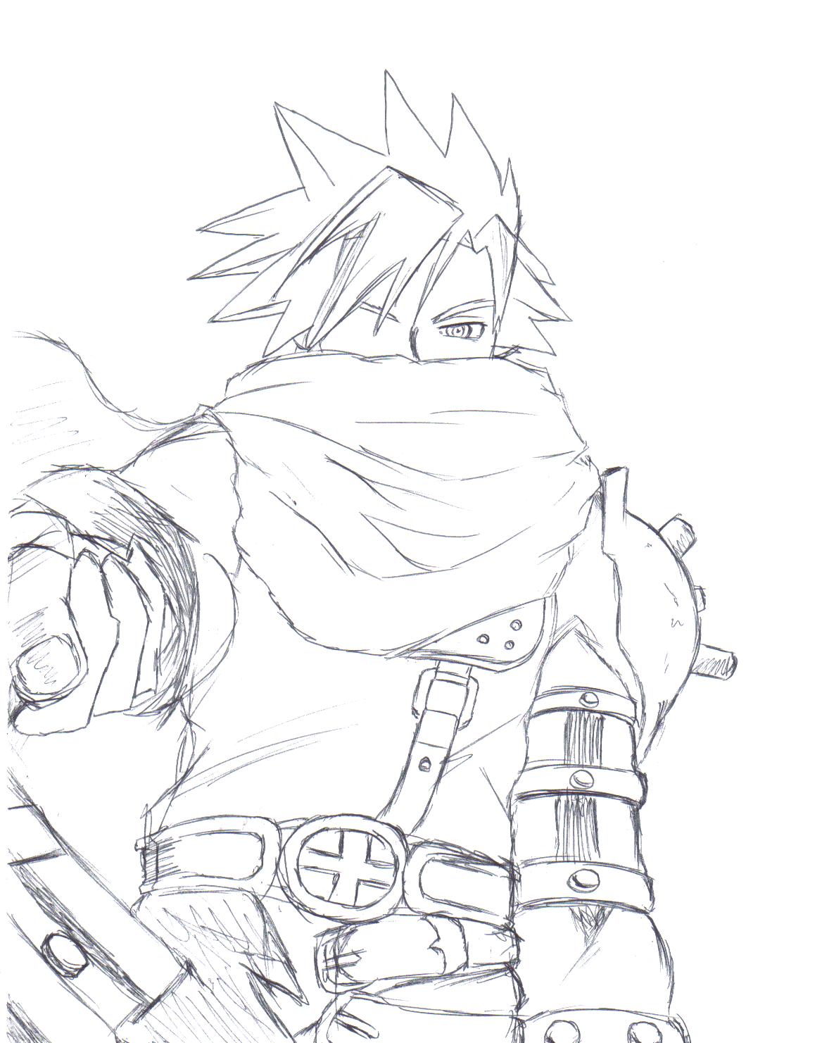 1168x1481 Kingdom Hearts Cloud By Gazmundo