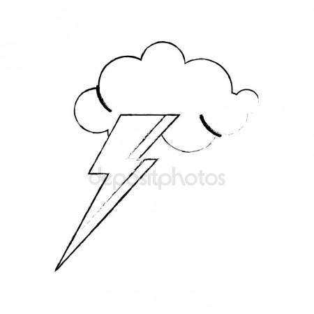 450x450 Idea Concept Cloud Lightning Sketch Stock Vector Jemastock
