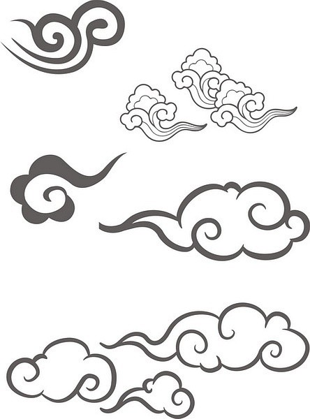 444x600 Background Clouds For Both Pieces Thai Pattern