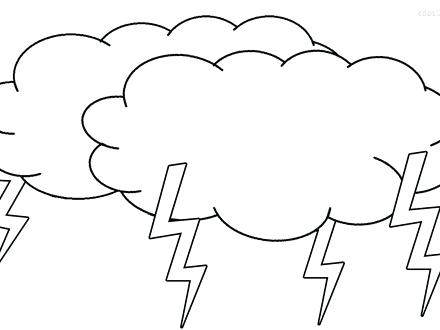 440x330 Kids Drawing Of Clouds Coloring Page Pages Printable Murs