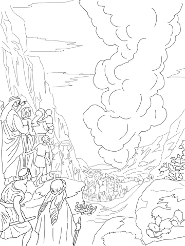 360x480 Pillar Of Fire And Cloud Coloring Page Free Printable Coloring Pages