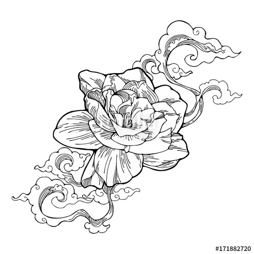 500x500 Cape Jasmine, Gardenia Jasmine And Aroma Cloud Design By Ink