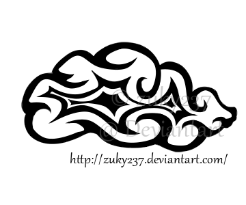 360x300 Tribal Cloud Tattoo By Zuky237