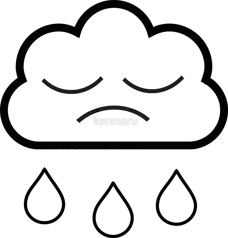 766x800 Tumblr Sad Face Cloud Aesthetic Stickers By Kenmaru Redbubble