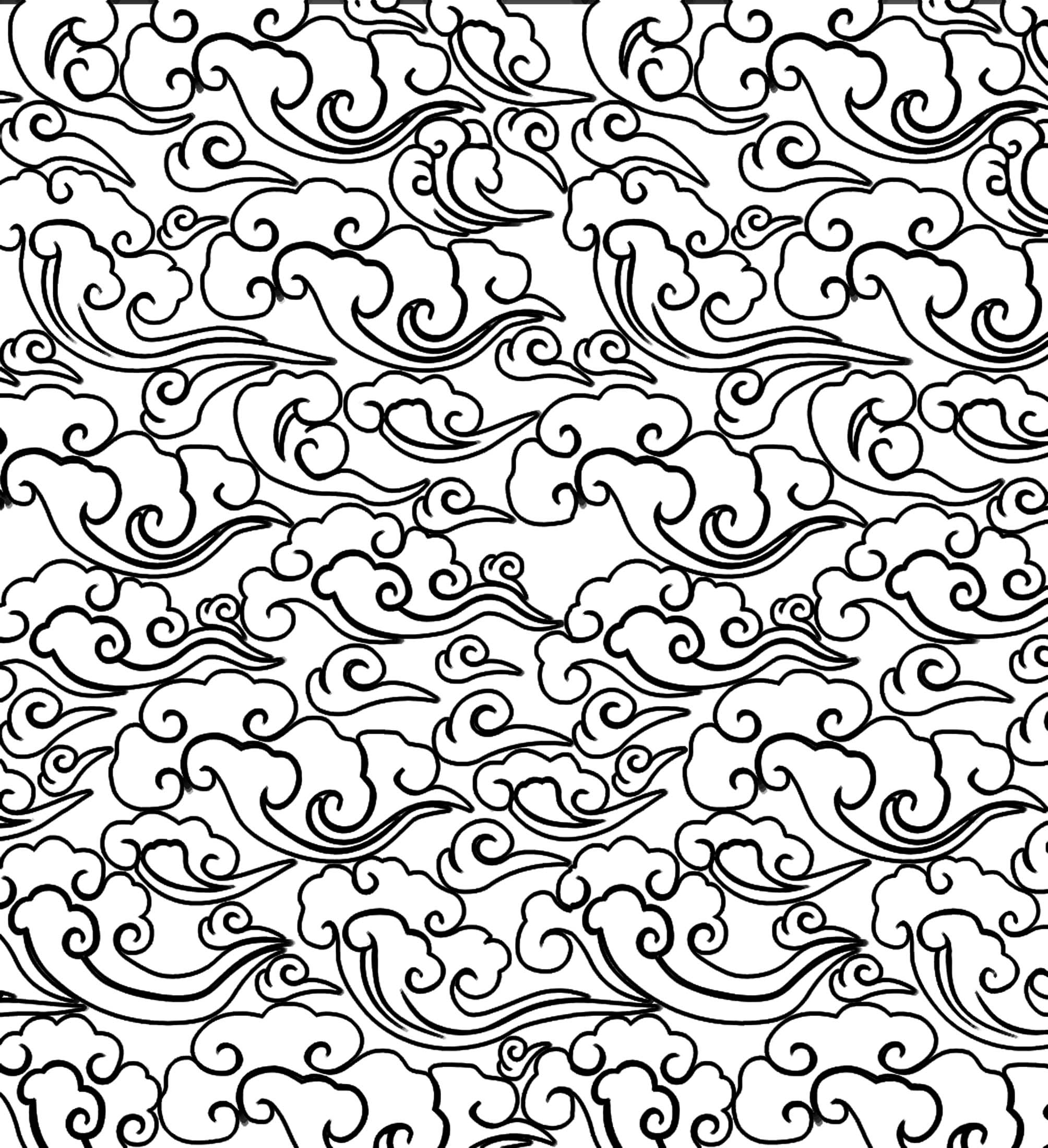 2008x2200 Japanese Clouds Art Cloud Effect Background Idea Pattern