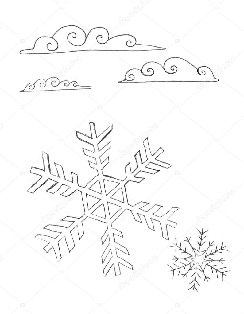795x1023 Cloud, Snow, Weather Icon Drawing Stock Photo Nadyaus