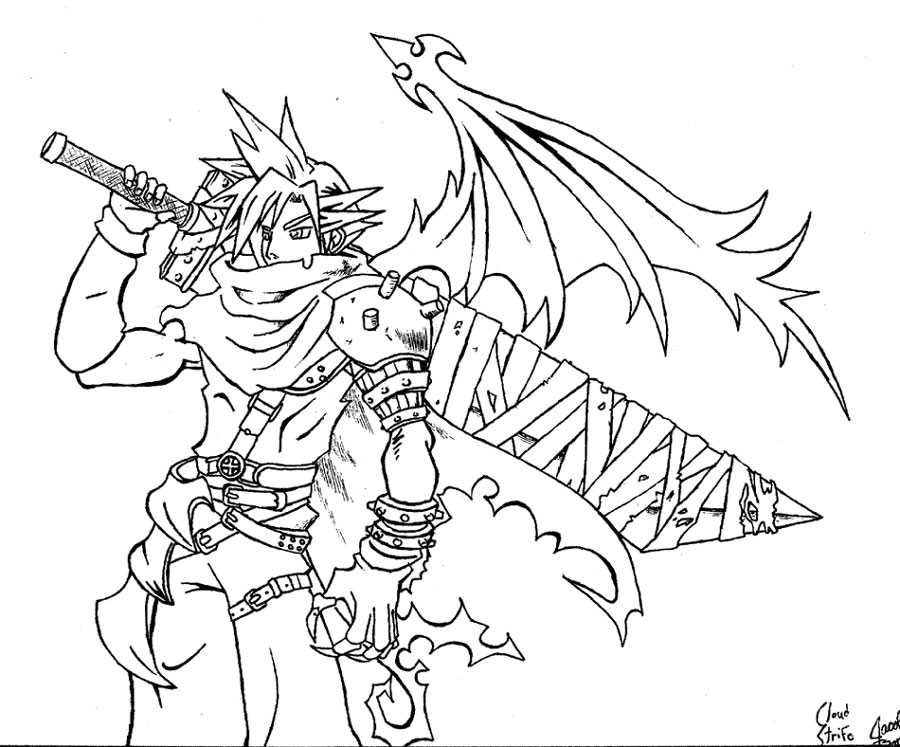 900x747 Kh Cloud, Inked Pencil Drawing By Jacoblionheart