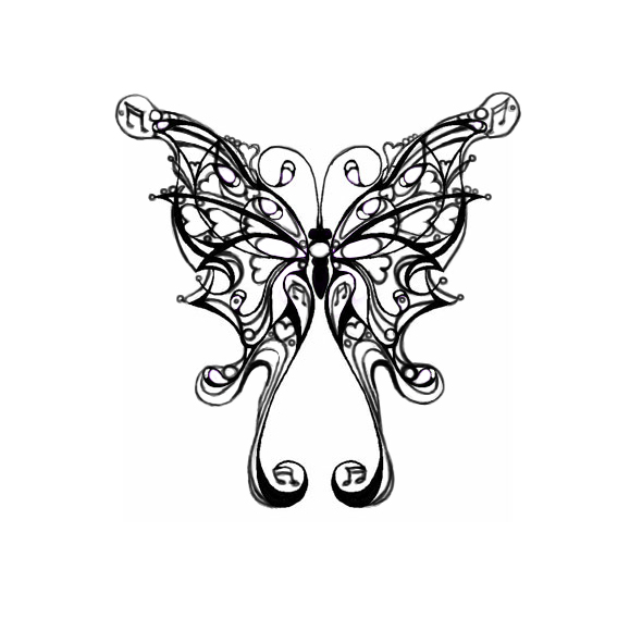 590x580 Butterfly Tattoo By Cloud Fangirl