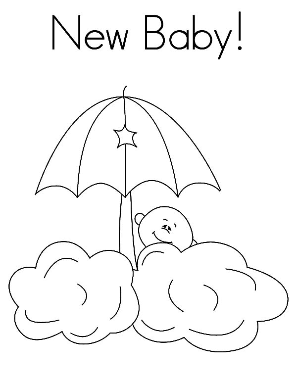 600x776 New Babies Hide Behind The Clouds Coloring Pages Bulk Color
