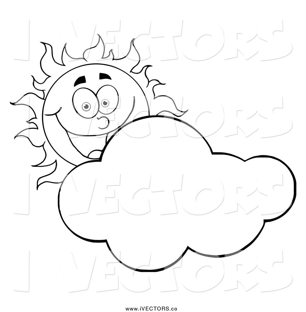 1024x1044 Sun And Clouds Black And White Clipart