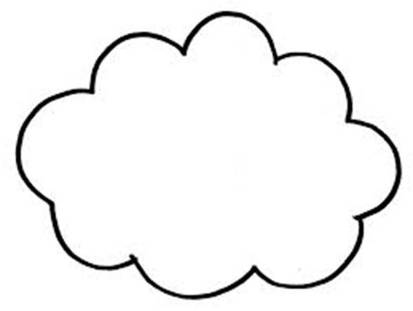 600x452 Cloud Coloring Page