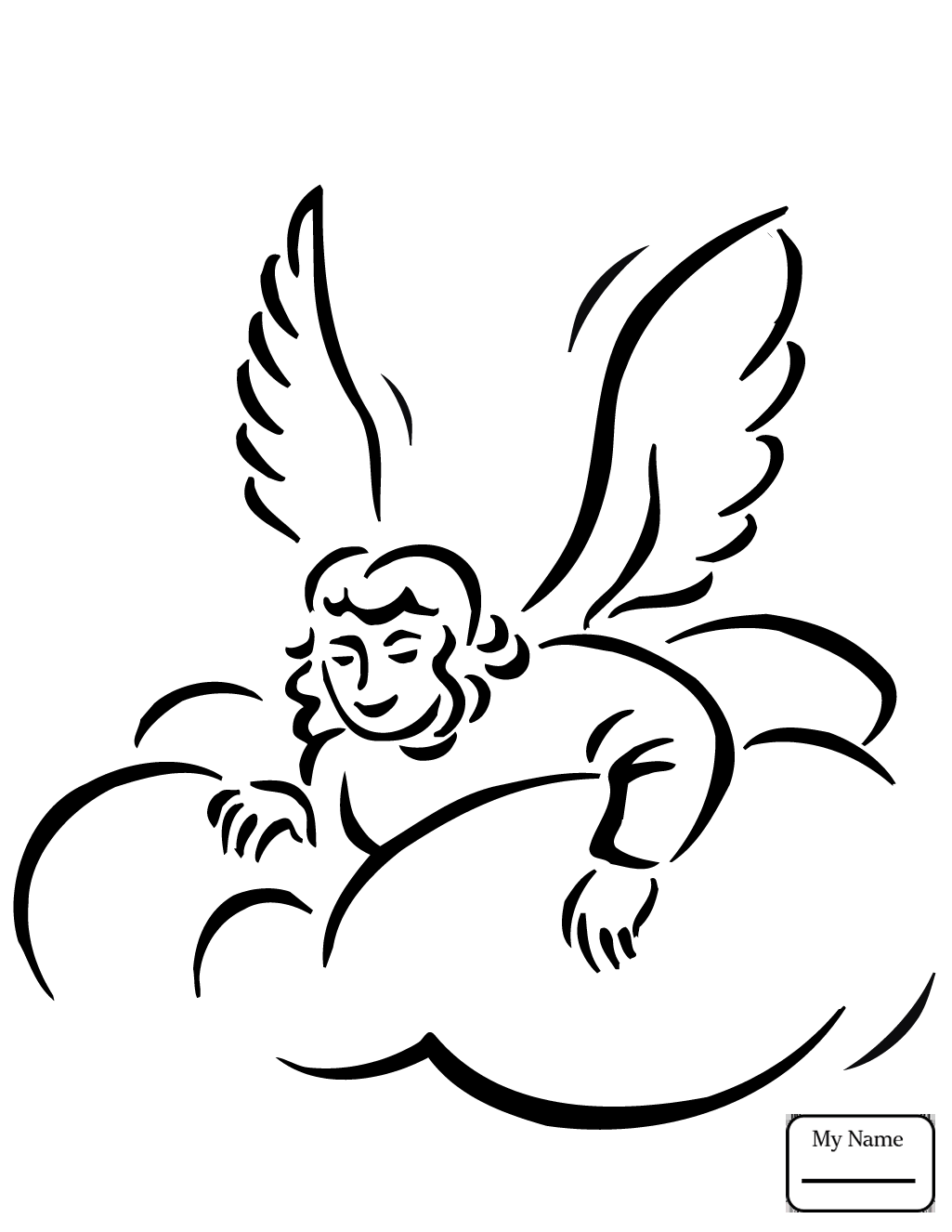 1025x1326 Coloring Pages For Kids Christmas Angels Angel Sitting On Cloud