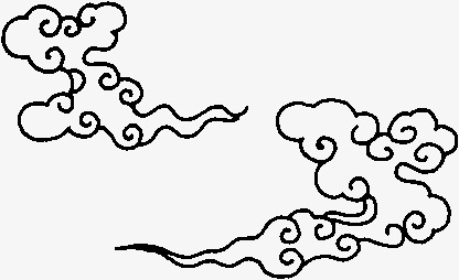 416x254 Line Drawing Clouds, Line Drawing, Clouds, Chinese Style Png Image