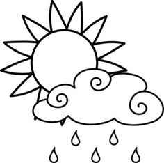 236x234 Cloud And Sun Clipart Black And White
