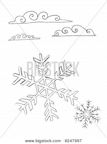 349x470 Cloud, Snow, Weather Icon Drawing Image Amp Photo Bigstock