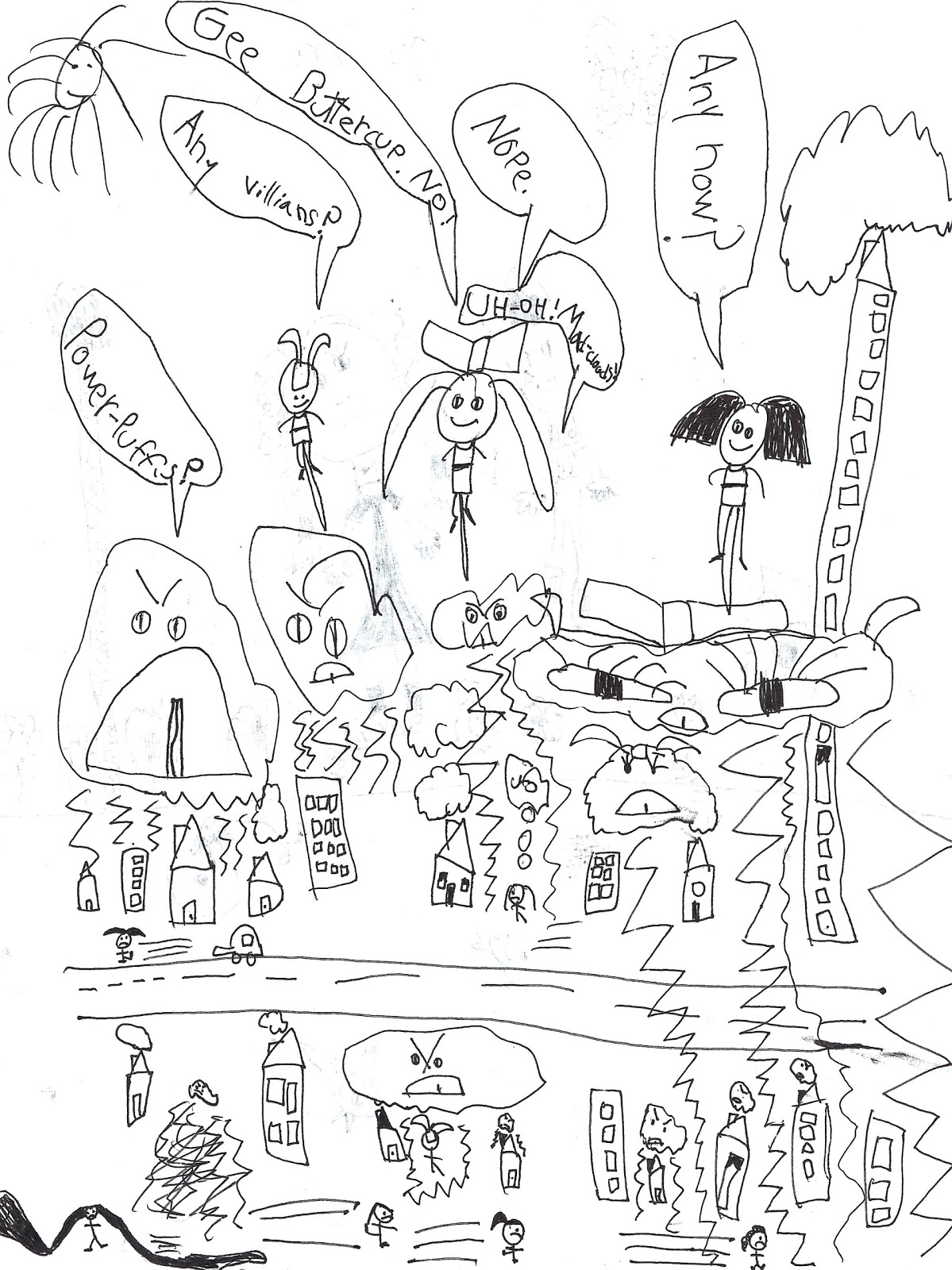 1199x1600 Squidalicious Mali Powerpuff Girls Vs. Angry Clouds