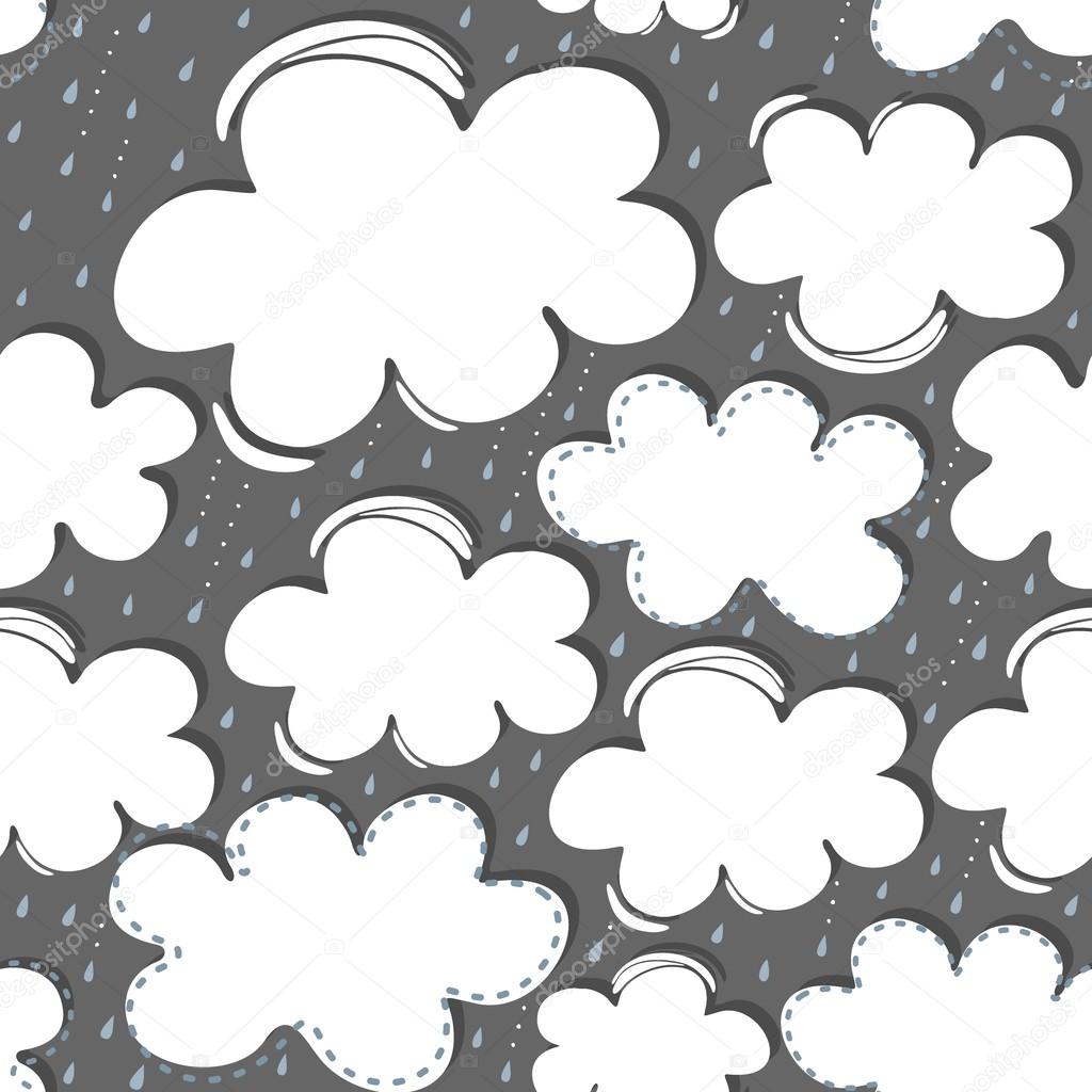 1024x1024 Rainy Spring Summer Day With Messy Delicate White Clouds