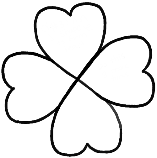 500x504 Edge How To Draw A Four Leaf Clover Or Shamrocks For Saint