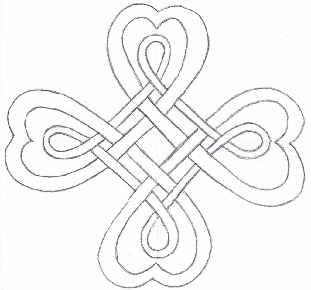 1024x955 How To Draw A 4 Leaf Clover Step By Step