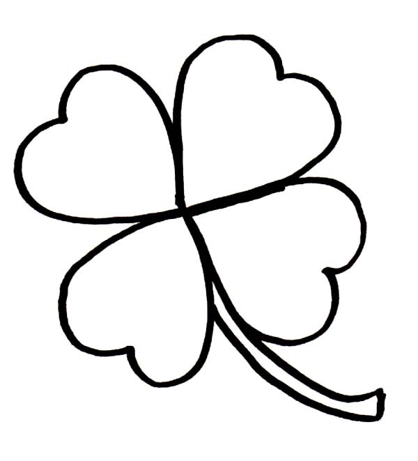 600x661 Four Leaf Clover Coloring Page Coloring Page For Kids