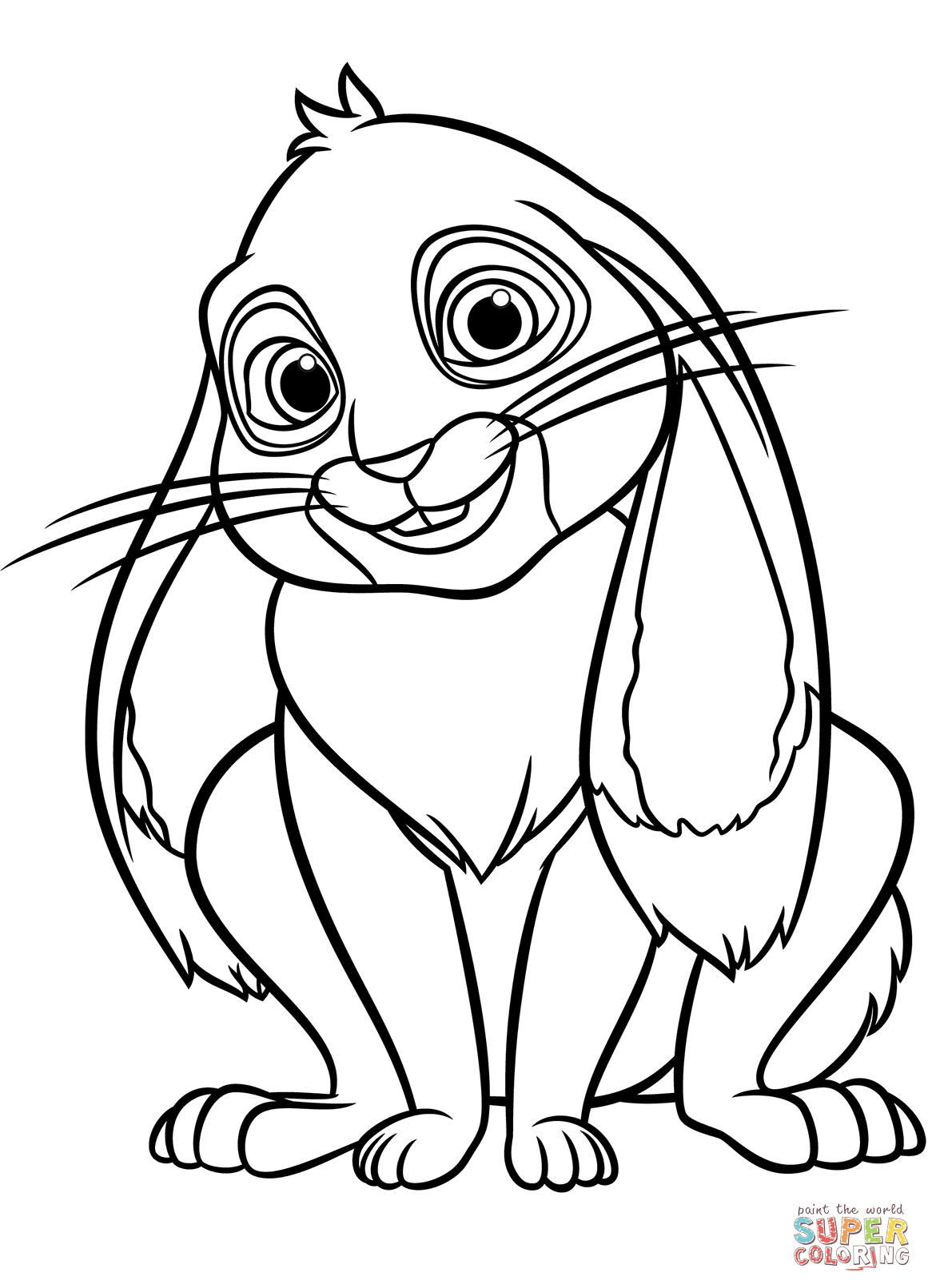 1161x1612 Clover The Rabbit From Sofia The First Coloring Page Free