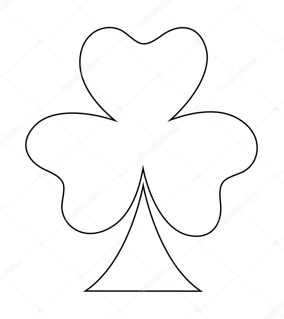 912x1023 Clover Leaf Shape Cartoon Stock Vector Baavli