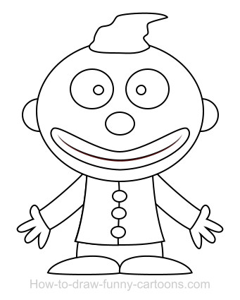 341x425 Drawing A Clown Cartoon