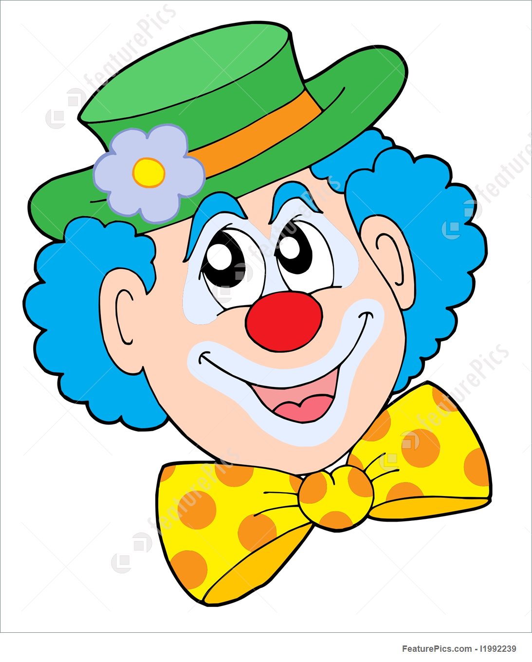 1093x1360 Portrait Of Clown Vector