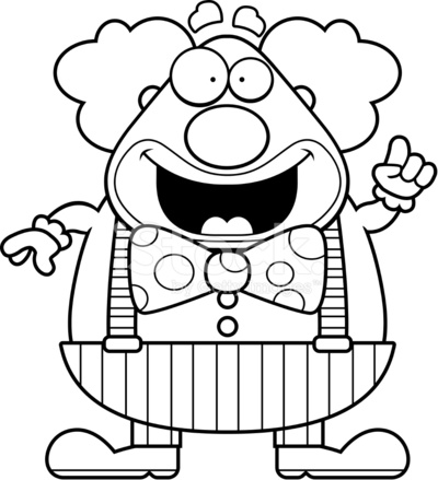 400x439 Cartoon Clown Idea Stock Vector