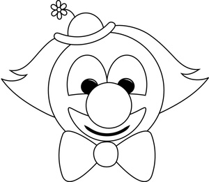 300x261 Clown Clipart Image