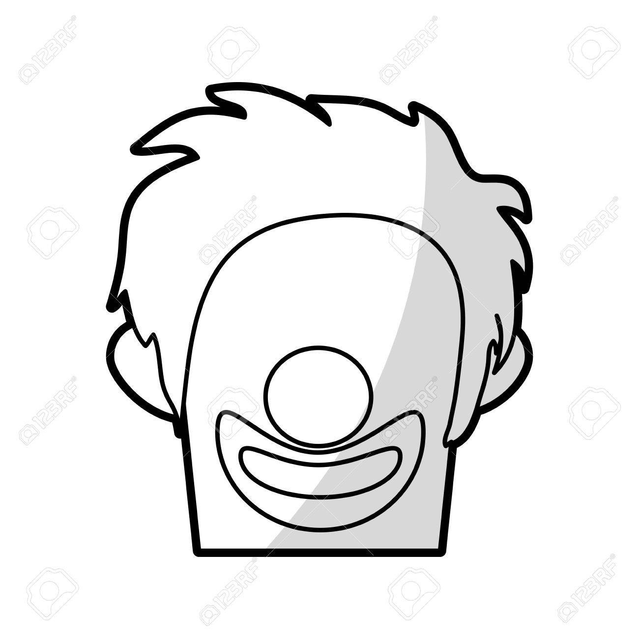 1300x1300 Clown With No Eyes Cartoon Icon Image Vector Illustration Design