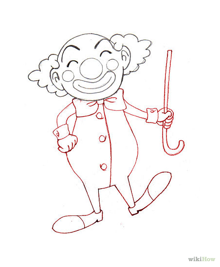 452x549 Drawn Clown Easy