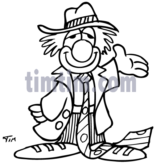 522x528 Free Drawing Of Circus Clown Bw From The Category Movies Amp Magic