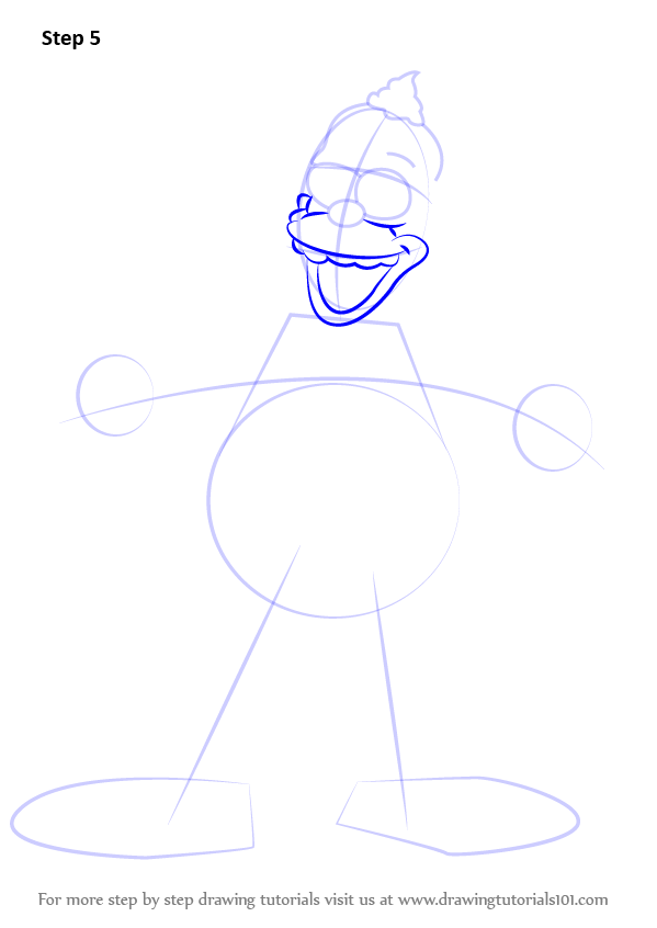599x846 Learn How To Draw Krusty The Clown From The Simpsons (The Simpsons