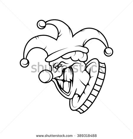 450x470 Drawn Clown Cartoon